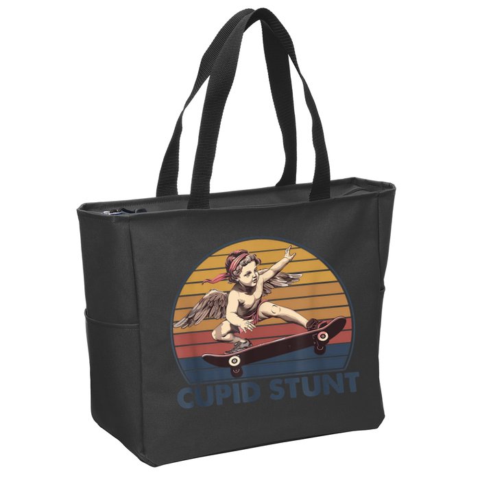 Cupid Stunt Unhinged Cringe Funny Inappropriate Zip Tote Bag