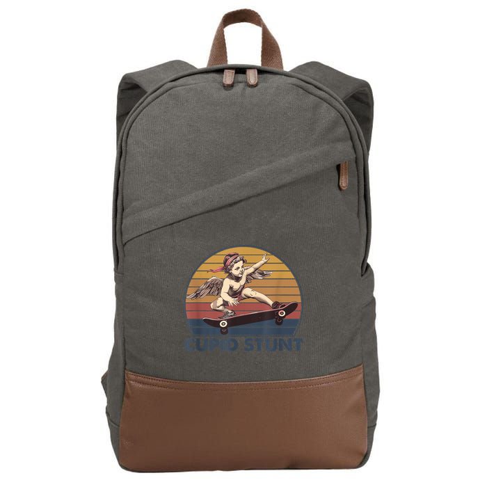 Cupid Stunt Unhinged Cringe Funny Inappropriate Cotton Canvas Backpack
