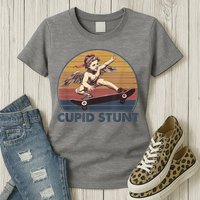 Cupid Stunt Unhinged Cringe Funny Inappropriate Womens T-Shirt