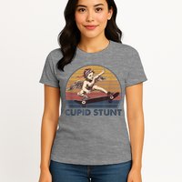 Cupid Stunt Unhinged Cringe Funny Inappropriate Womens T-Shirt
