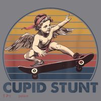 Cupid Stunt Unhinged Cringe Funny Inappropriate Women's V-Neck T-Shirt
