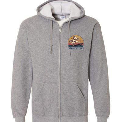 Cupid Stunt Unhinged Cringe Funny Inappropriate Full Zip Hoodie