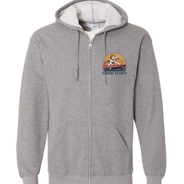 Cupid Stunt Unhinged Cringe Funny Inappropriate Full Zip Hoodie