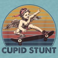Cupid Stunt Unhinged Cringe Funny Inappropriate Sueded Cloud Jersey T-Shirt