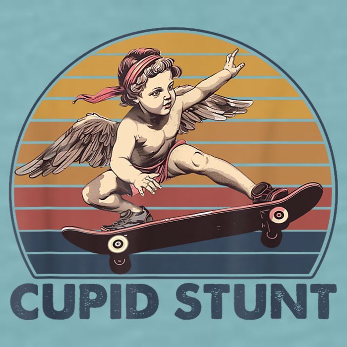 Cupid Stunt Unhinged Cringe Funny Inappropriate Sueded Cloud Jersey T-Shirt