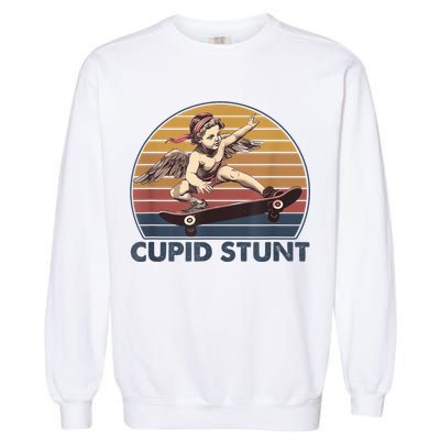 Cupid Stunt Unhinged Cringe Funny Inappropriate Garment-Dyed Sweatshirt