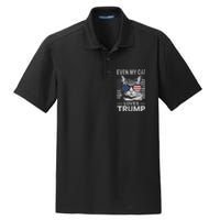 Cat Sunglasses Usa Flag Even My Cat Loves Trump Dry Zone Grid Polo