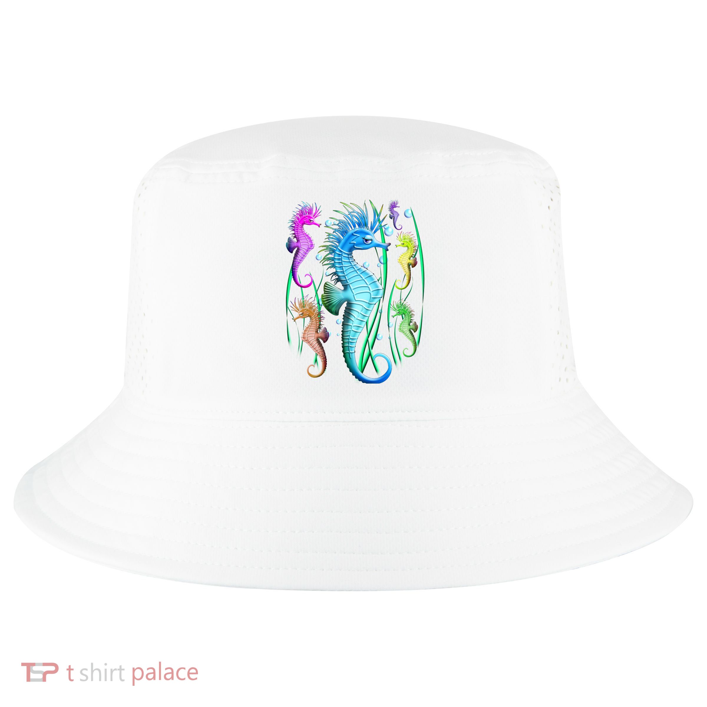 Colorful Seahorses Underwater Cool Comfort Performance Bucket Hat