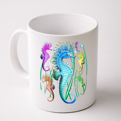 Colorful Seahorses Underwater Mug