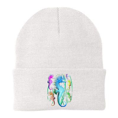 Colorful Seahorses Underwater Beanie