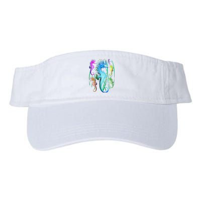 Colorful Seahorses Underwater Valucap Bio-Washed Visor