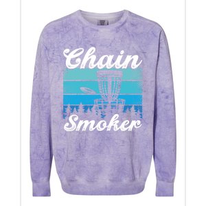 Chain Smoker Ultimate Frisbee Gift Colorblast Crewneck Sweatshirt