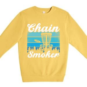 Chain Smoker Ultimate Frisbee Gift Premium Crewneck Sweatshirt