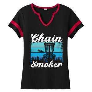 Chain Smoker Ultimate Frisbee Gift Ladies Halftime Notch Neck Tee