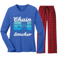 Chain Smoker Ultimate Frisbee Gift Women's Long Sleeve Flannel Pajama Set 