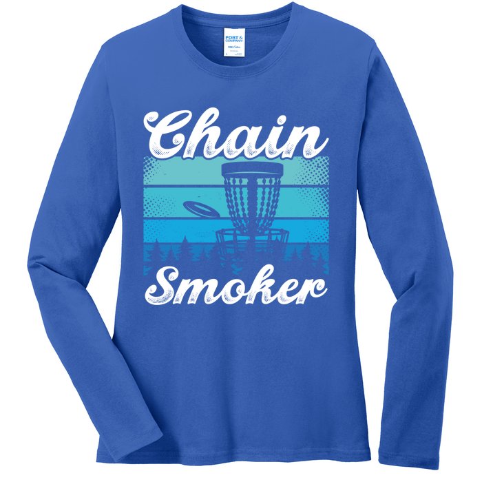 Chain Smoker Ultimate Frisbee Gift Ladies Long Sleeve Shirt