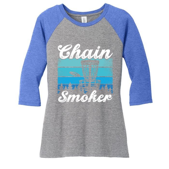 Chain Smoker Ultimate Frisbee Gift Women's Tri-Blend 3/4-Sleeve Raglan Shirt