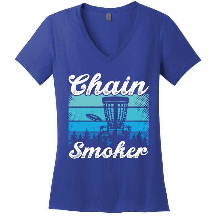 Chain Smoker Ultimate Frisbee Gift Women's V-Neck T-Shirt