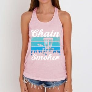 Chain Smoker Ultimate Frisbee Gift Women's Knotted Racerback Tank