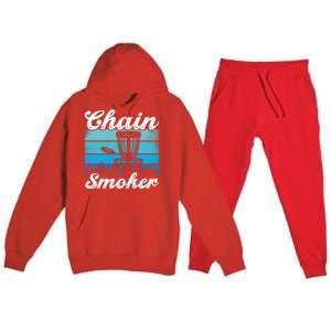 Chain Smoker Ultimate Frisbee Gift Premium Hooded Sweatsuit Set