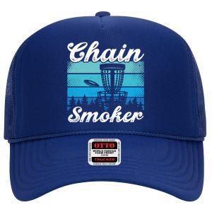 Chain Smoker Ultimate Frisbee Gift High Crown Mesh Back Trucker Hat