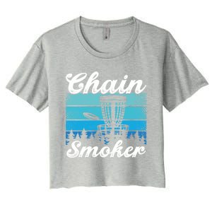 Chain Smoker Ultimate Frisbee Gift Women's Crop Top Tee