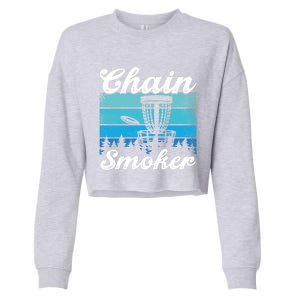 Chain Smoker Ultimate Frisbee Gift Cropped Pullover Crew