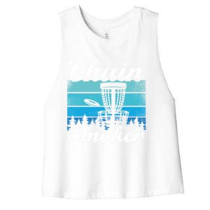 Chain Smoker Ultimate Frisbee Gift Women's Racerback Cropped Tank