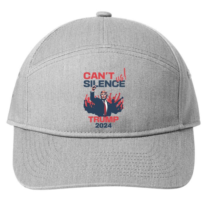 CanT Silence Us Trump 2024 7-Panel Snapback Hat
