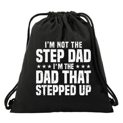Cool Step Up Dad For Father Worlds Best Stepdad Ever Drawstring Bag