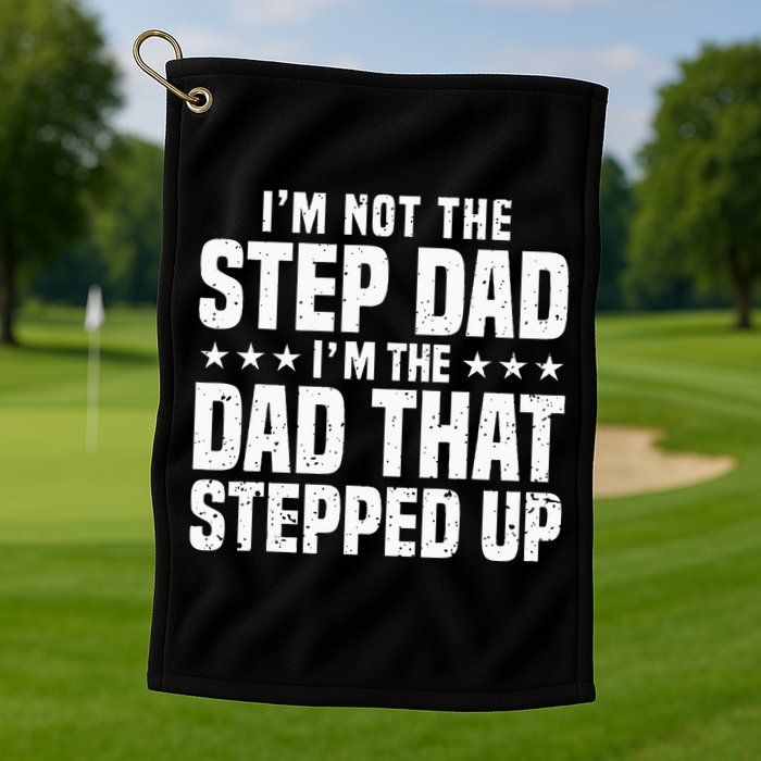 Cool Step Up Dad For Father Worlds Best Stepdad Ever Golf Towel