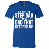 Cool Step Up Dad For Father Worlds Best Stepdad Ever V-Neck T-Shirt
