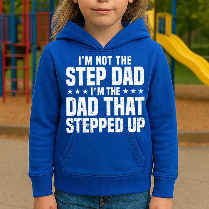 Cool Step Up Dad For Father Worlds Best Stepdad Ever Kids Hoodie