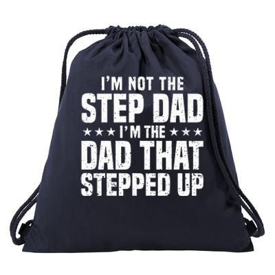 Cool Step Up Dad For Father Worlds Best Stepdad Ever Drawstring Bag