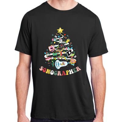 Christmas Sonographer Ultrasound Technologist Xmas Tree Adult ChromaSoft Performance T-Shirt