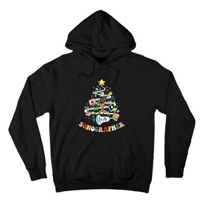 Christmas Sonographer Ultrasound Technologist Xmas Tree Tall Hoodie