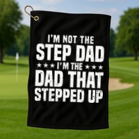 Cool Step Up Dad For Father Worlds Best Stepdad Ever Golf Towel
