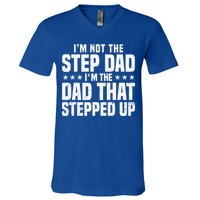 Cool Step Up Dad For Father Worlds Best Stepdad Ever V-Neck T-Shirt