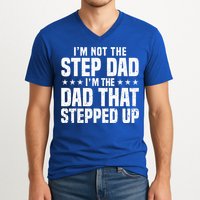 Cool Step Up Dad For Father Worlds Best Stepdad Ever V-Neck T-Shirt