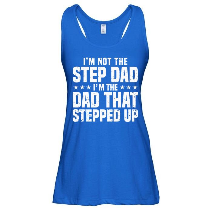 Cool Step Up Dad For Father Worlds Best Stepdad Ever Ladies Essential Flowy Tank