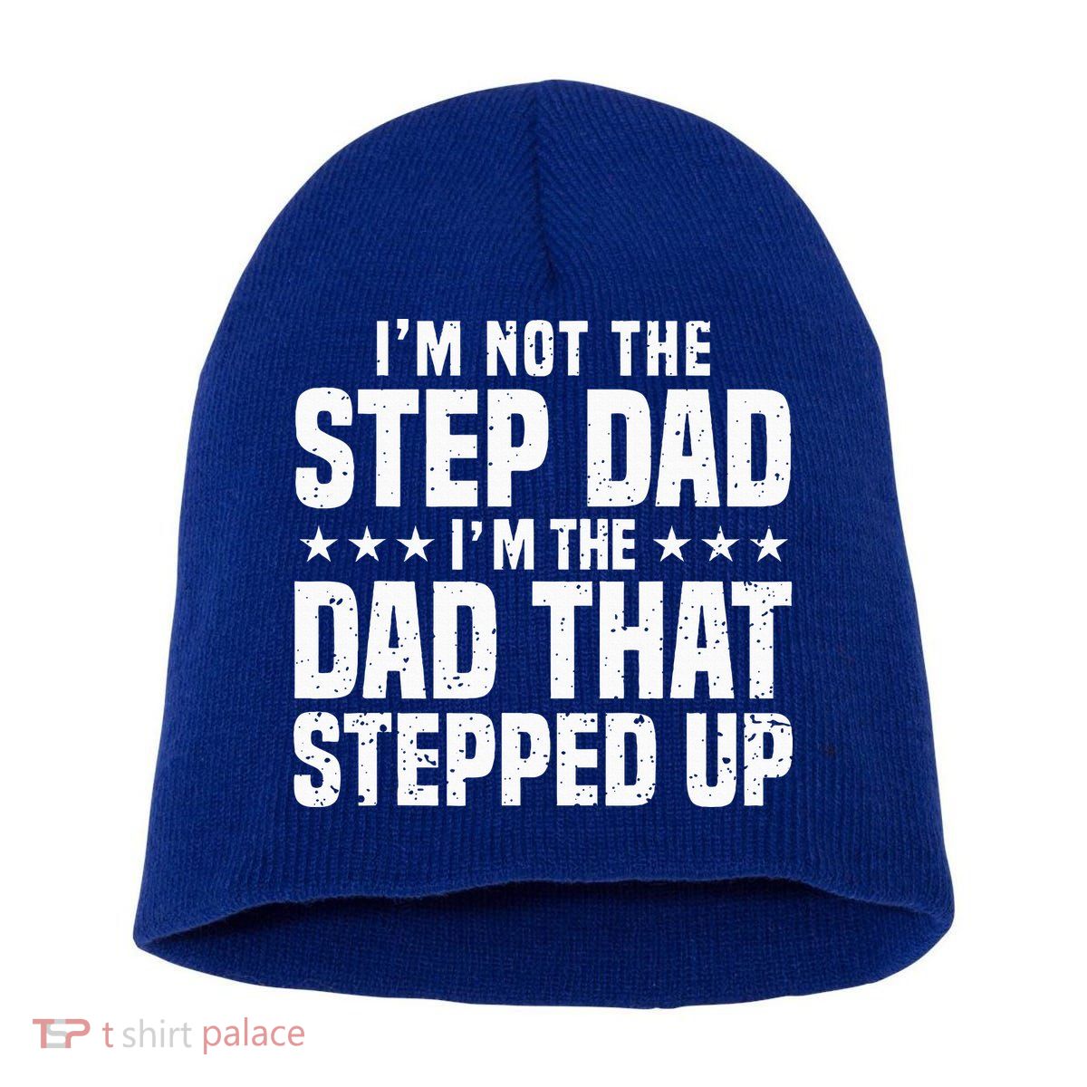 Cool Step Up Dad For Father Worlds Best Stepdad Ever Short Acrylic Beanie