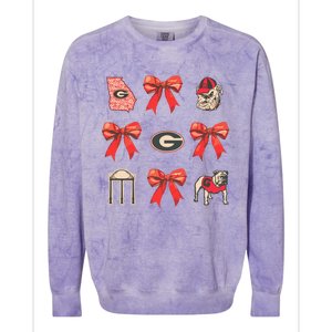 Coquette Style U.G.A Themed Birthday Gifr Colorblast Crewneck Sweatshirt