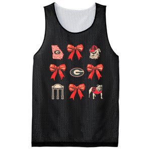 Coquette Style U.G.A Themed Birthday Gifr Mesh Reversible Basketball Jersey Tank