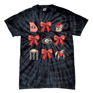 Coquette Style U.G.A Themed Birthday Gifr Tie-Dye T-Shirt