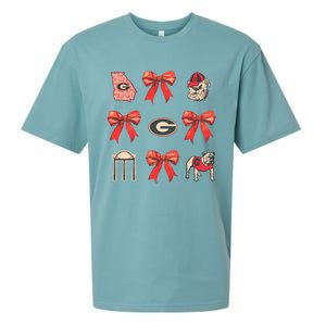 Coquette Style U.G.A Themed Birthday Gifr Sueded Cloud Jersey T-Shirt