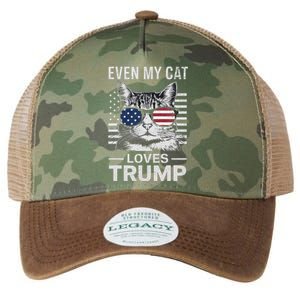 Cat Sunglasses Usa Flag Even My Cat Loves Trump Legacy Tie Dye Trucker Hat