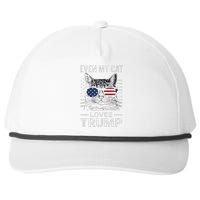 Cat Sunglasses Usa Flag Even My Cat Loves Trump Snapback Five-Panel Rope Hat