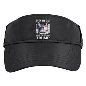 Cat Sunglasses Usa Flag Even My Cat Loves Trump Adult Drive Performance Visor