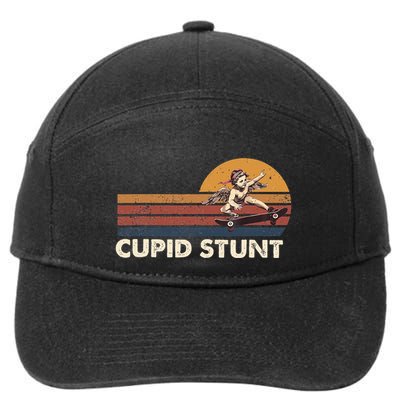 Cupid Stunt Unhinged Cringe Funny Inappropriate Embarrassing 7-Panel Snapback Hat