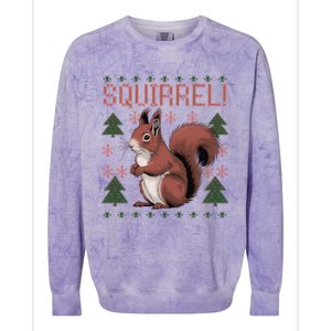 Cute Squirrel Ugly Xmas Pajama Squirrel Christmas Meaningful Gift Colorblast Crewneck Sweatshirt